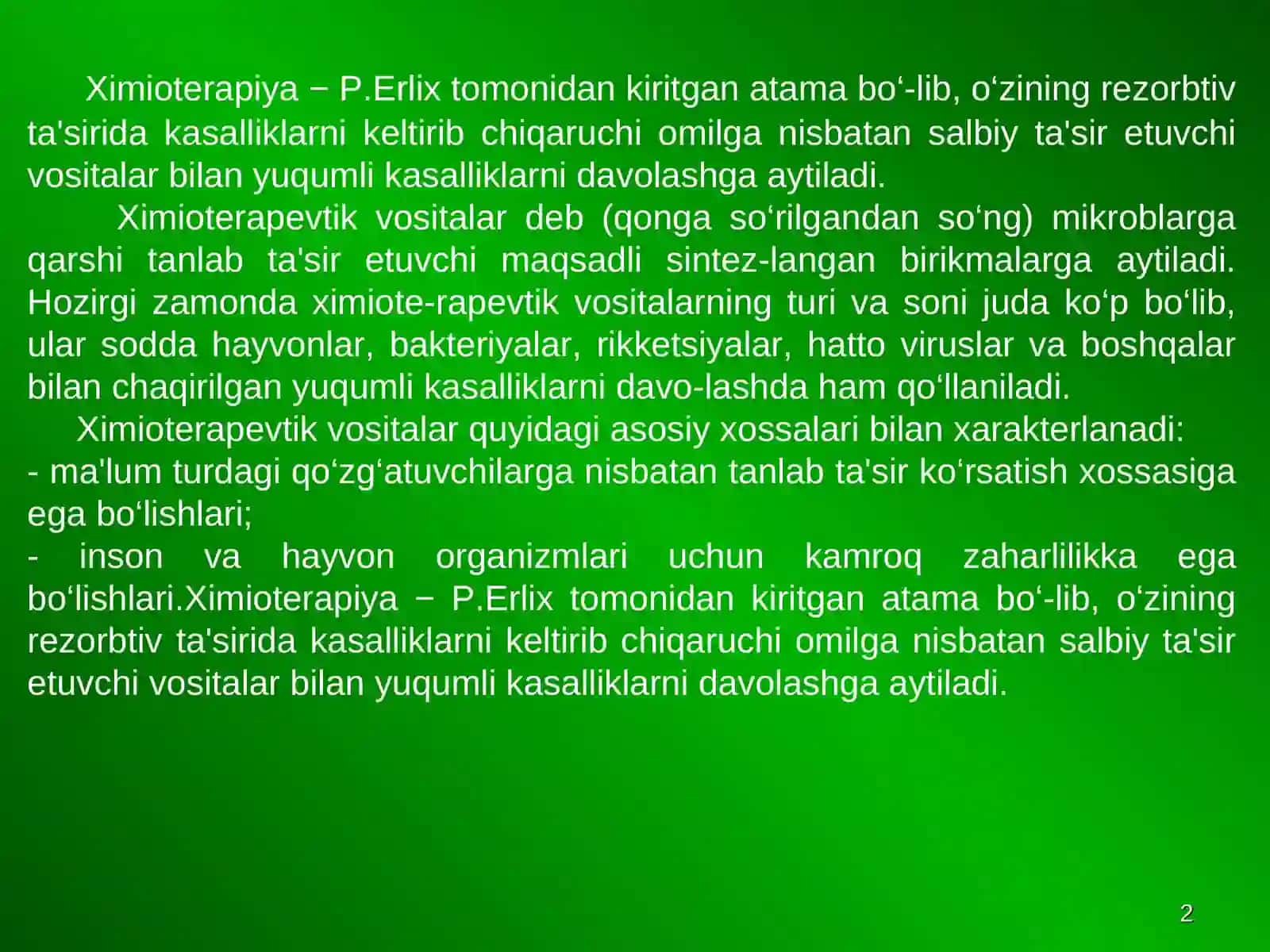 Antibakterial ximioterapevtik vositalar antibiotiklar 2
