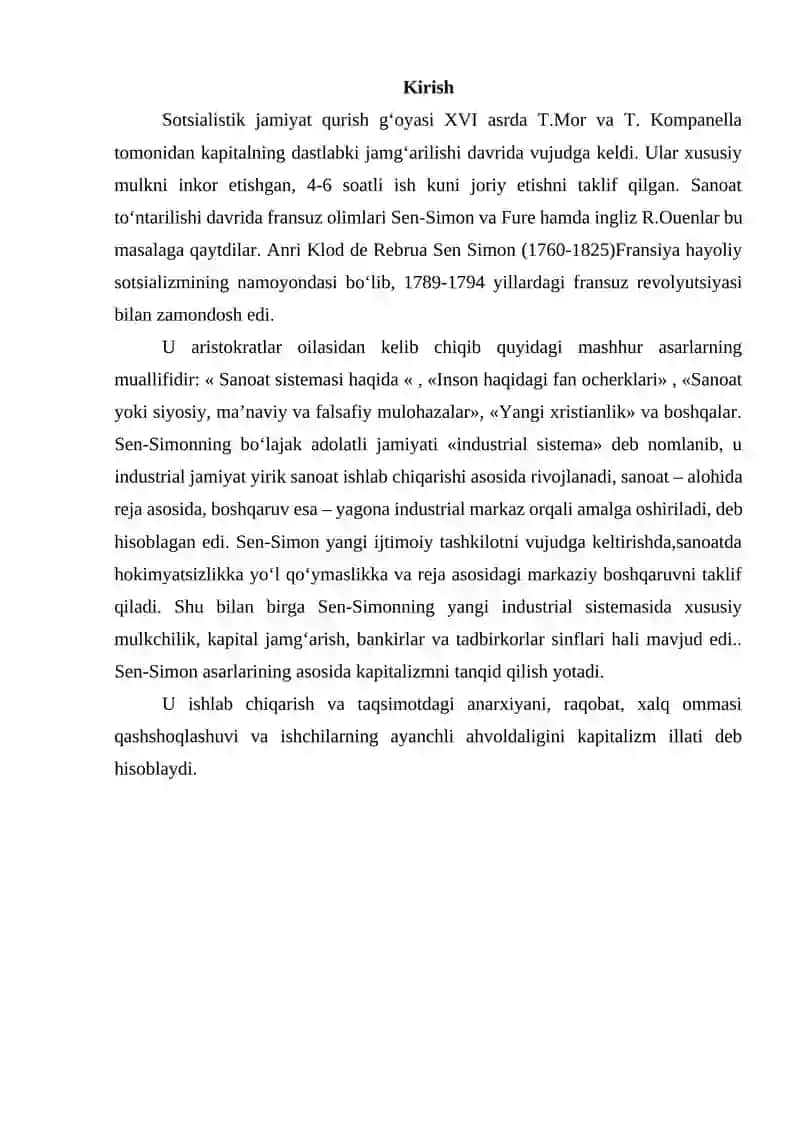 SEN-SIMONNING RIVOJLANISH NAZARIYASI 2