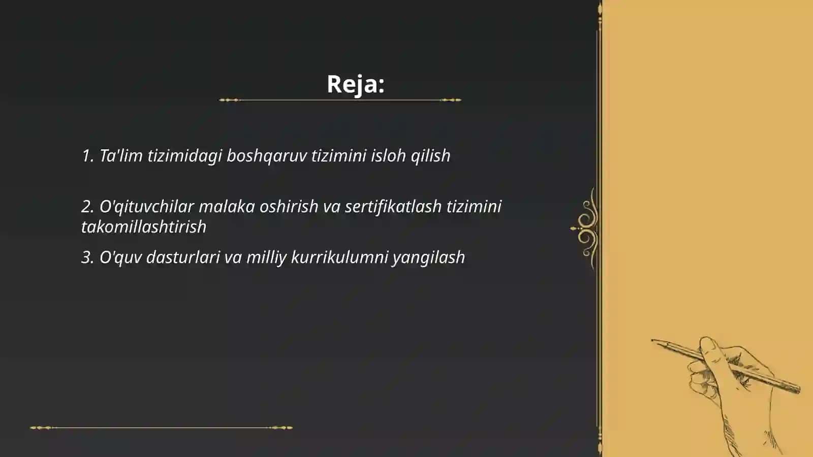 Talim tizimidagi islohotlar 2