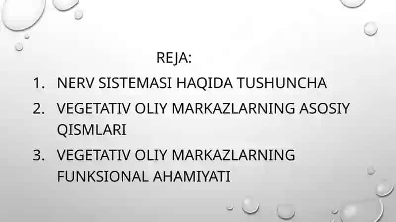 Vegetativ oliy markazlar va ularning funksional ahamiyati 2