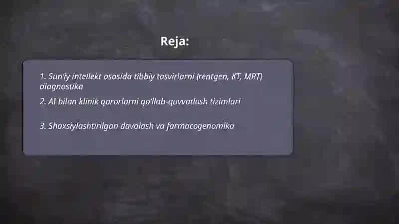 Sunʼiy intellekt va tibbiyot 2