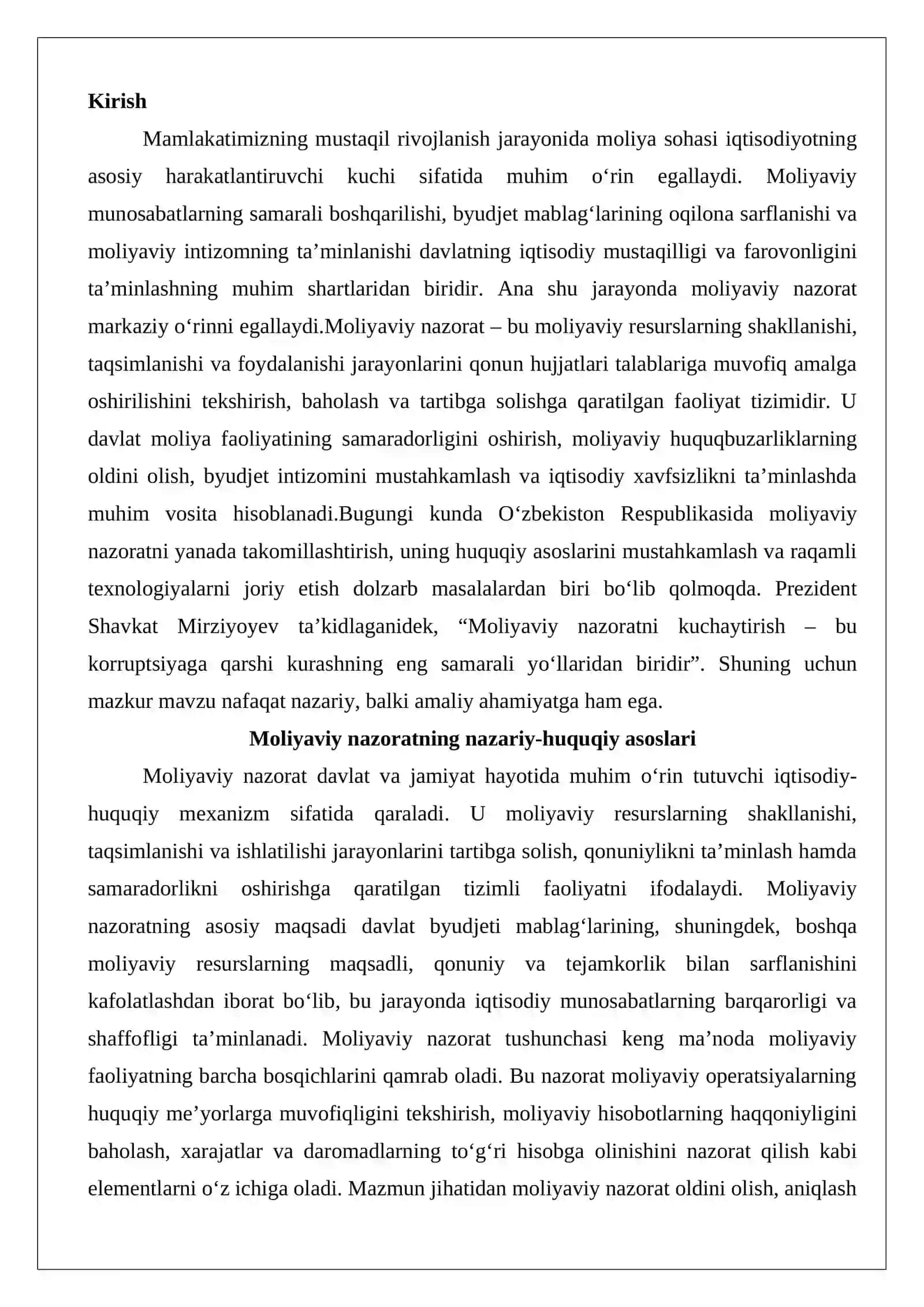 Moliyaviy nazoratning mazmuni, uning vazifalari va tamoyillari 2