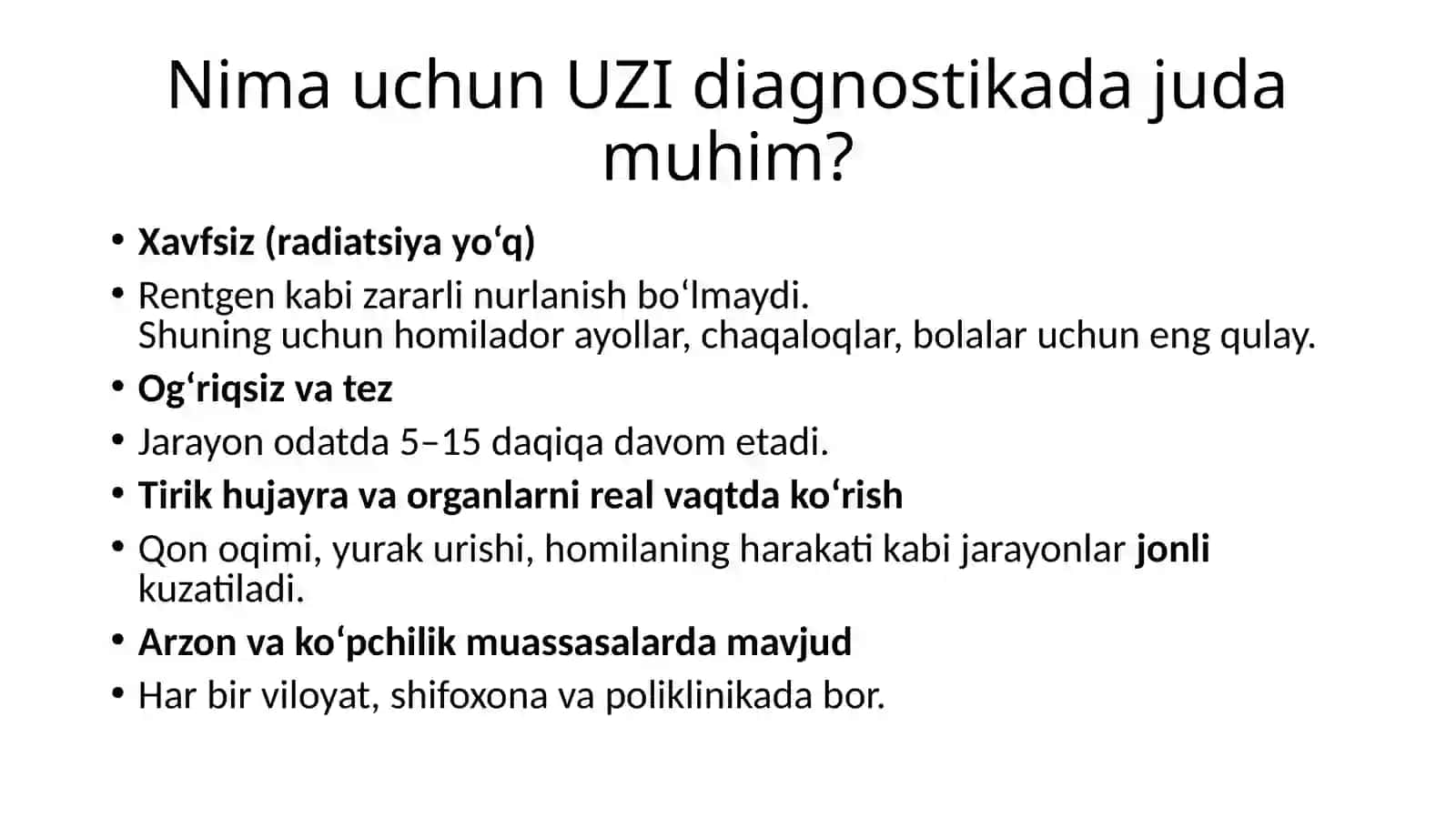 Tibbiyotda tashxis qo’yishda ultratovush o’rni 2