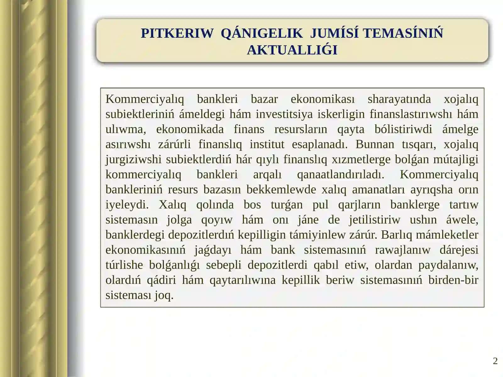 PITKERIW QÁNIGELIK JUMÍSÍ 2