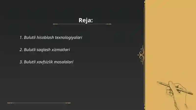 Bulutli hisoblash texnologiyalari 2