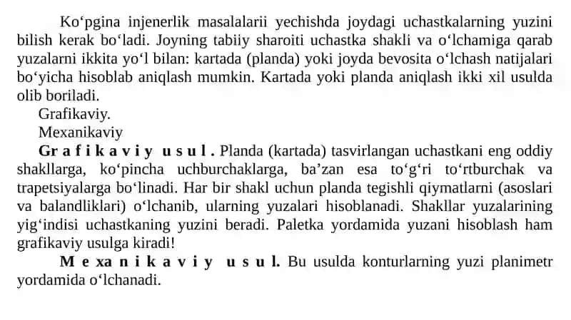 7-Ma’ruza.Maydonni hisoblash 2