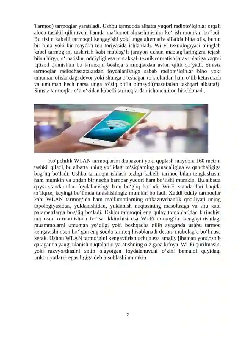 Wi-Fi Texnologiyasi 2