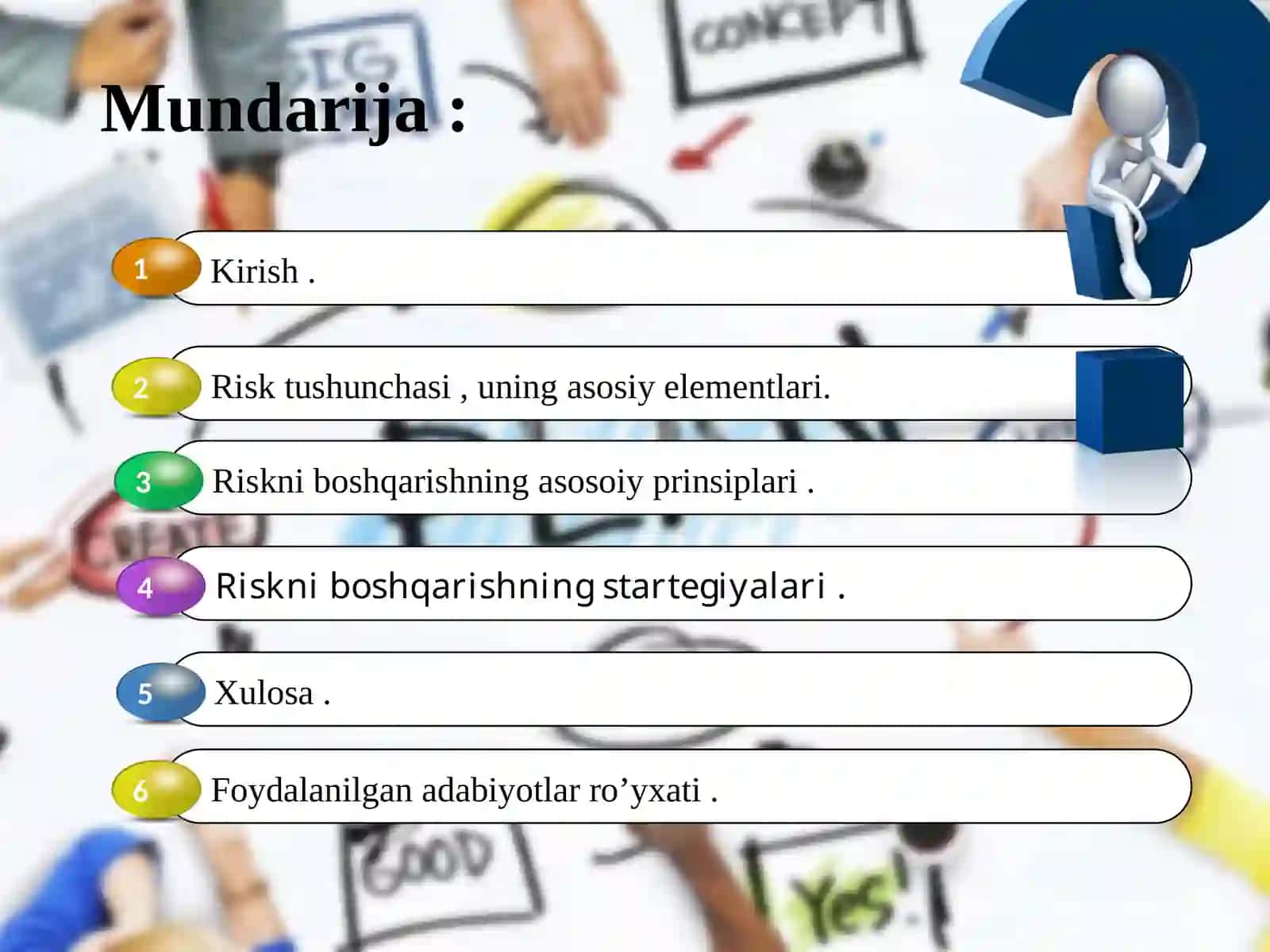 Risklarni boshqarishning mazmuni va mohiyati 2