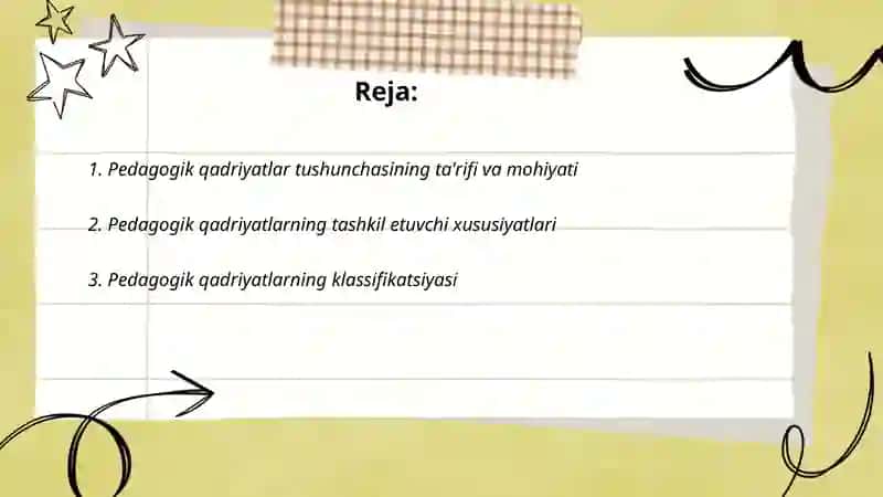 Pedagogik qadriyatlar tushunchasi 2