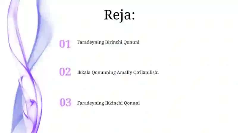 Faradeyning birinchi va ikkinchi qonuni 2