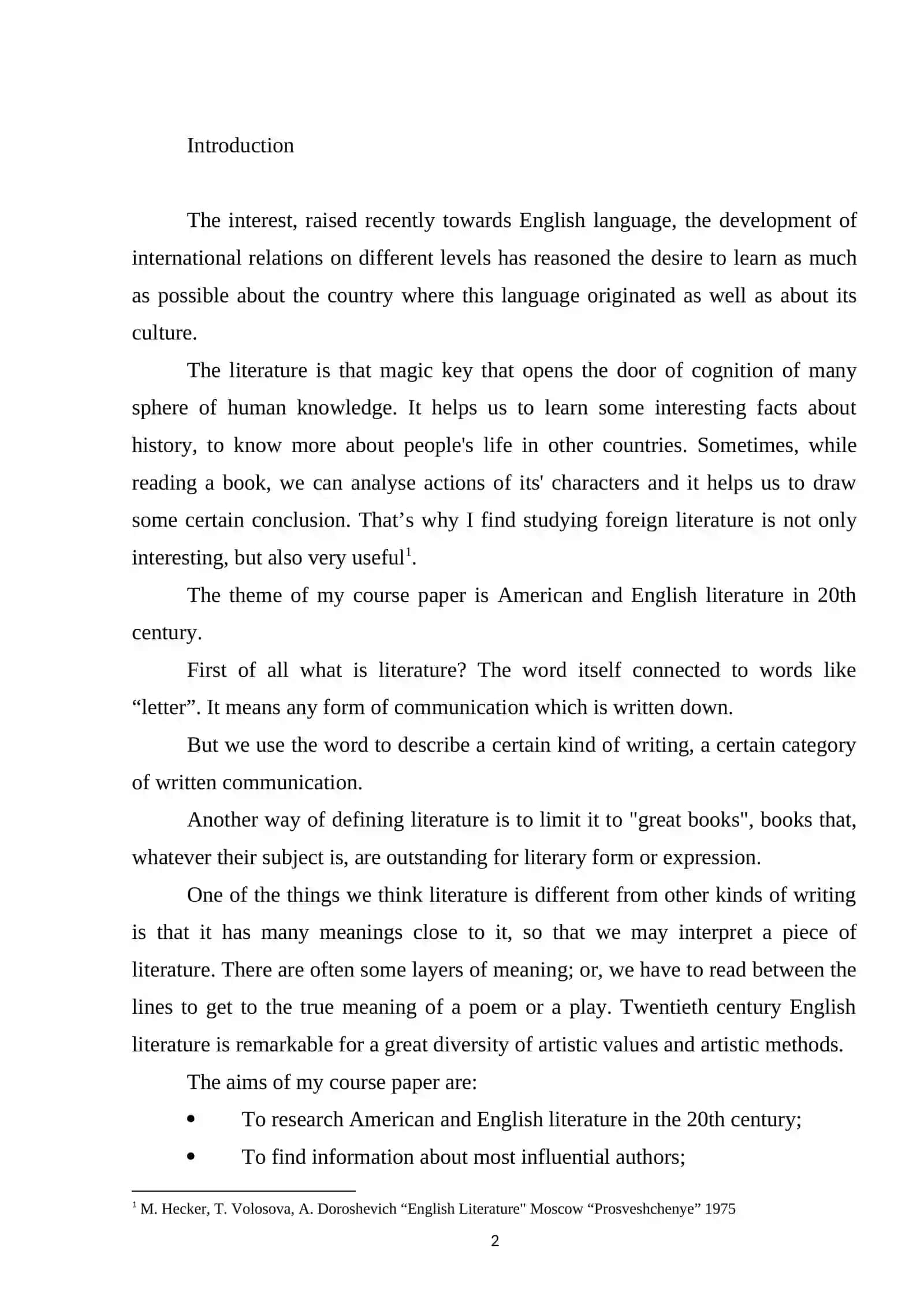 Critical realism and its historical roots in English literature 2