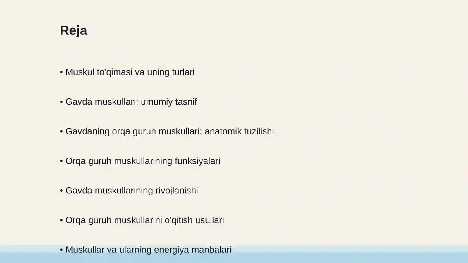 Muskul to'qimasi Gavda muskullari gavdaning orqa guruh muskullari 2