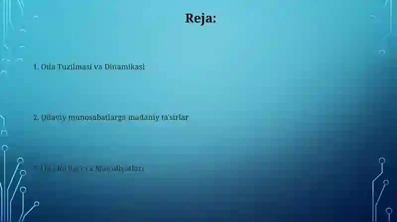 Oilaviy munosabatlar 2