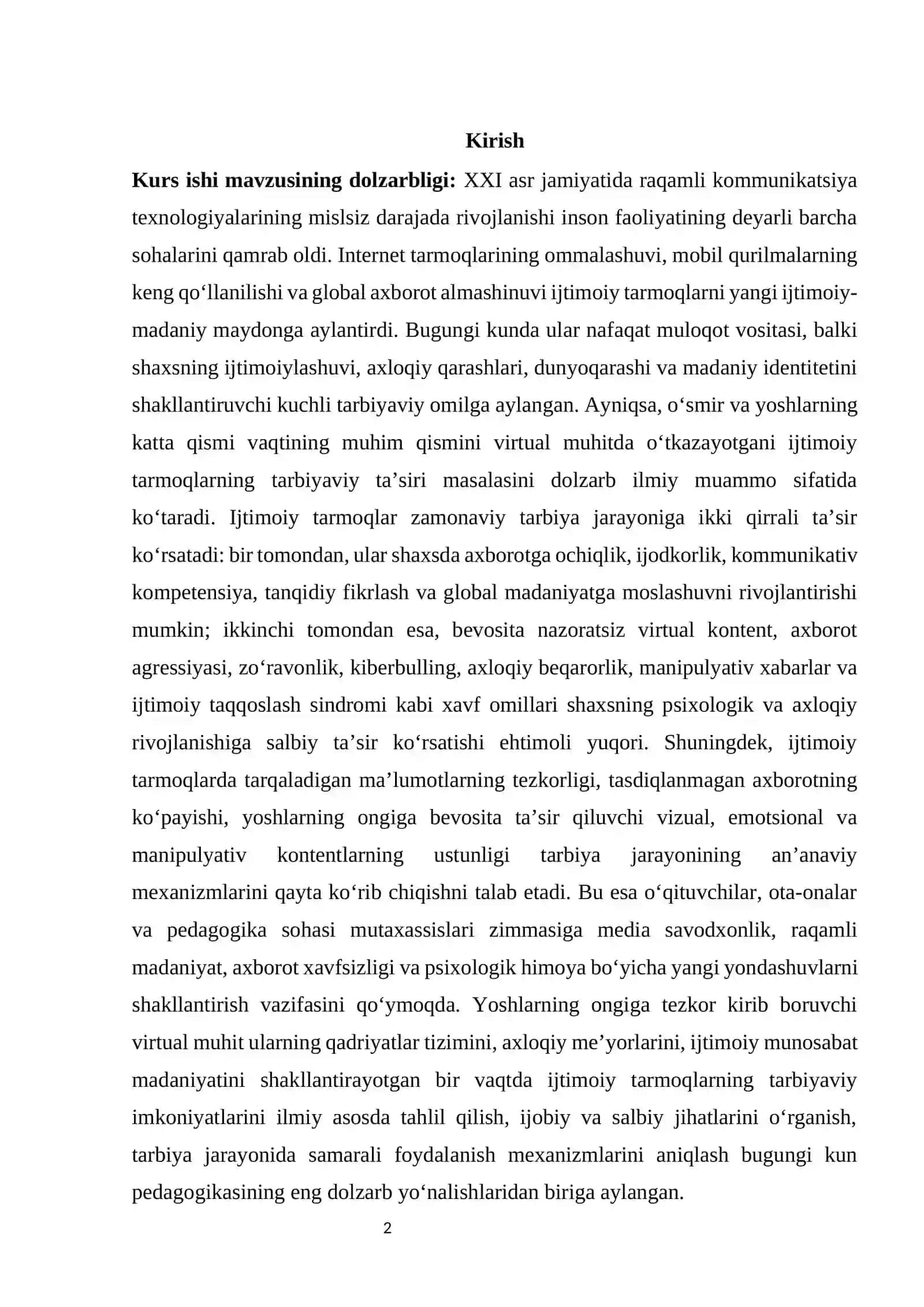 Ijtimoiy tarmoqning tarbiyaviy tasiri 2