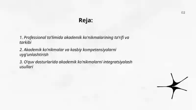 Professional ta'limda akademik ko'nikmalarning o'rni 2