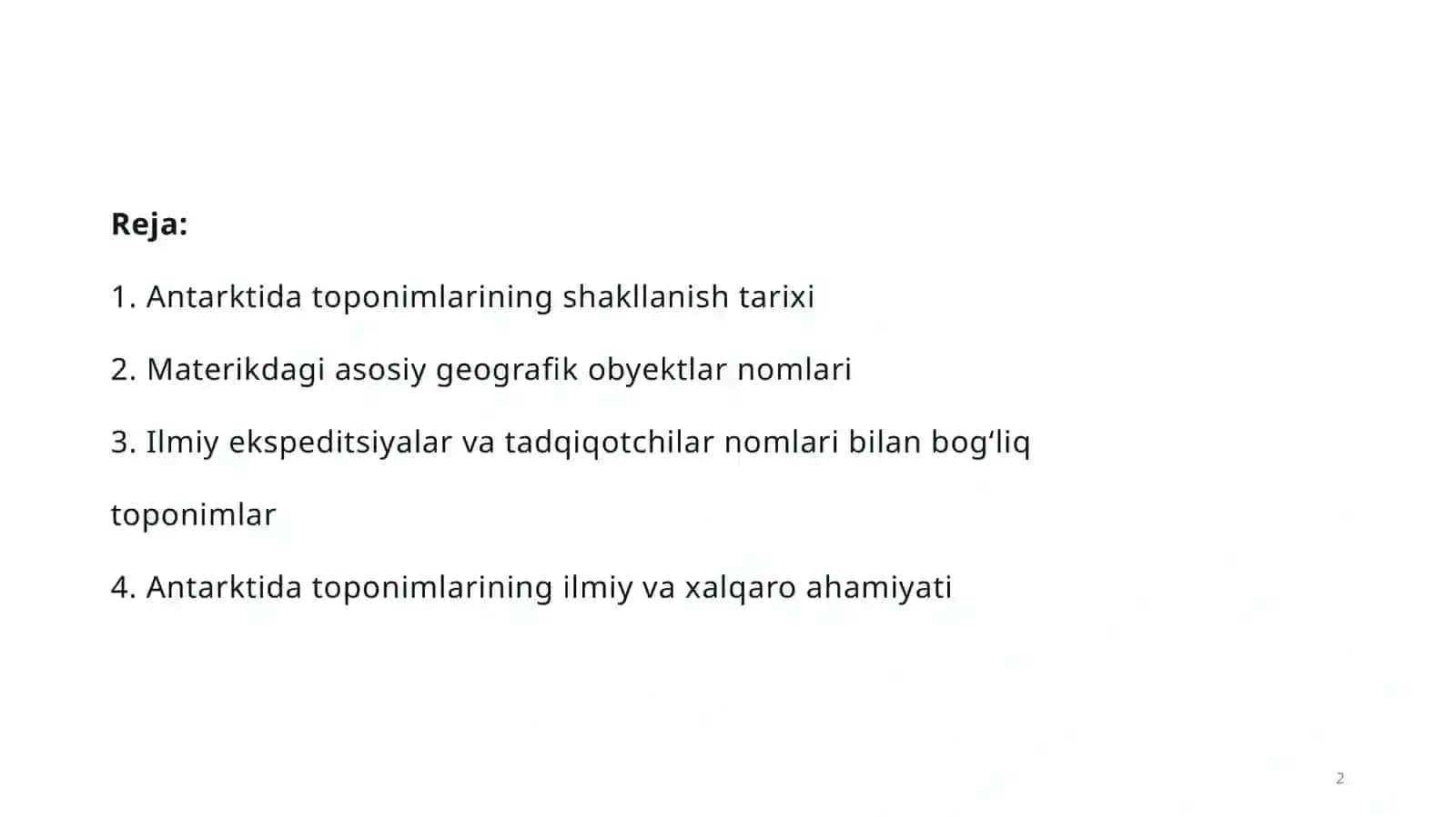 Antarktida toponimlari 2