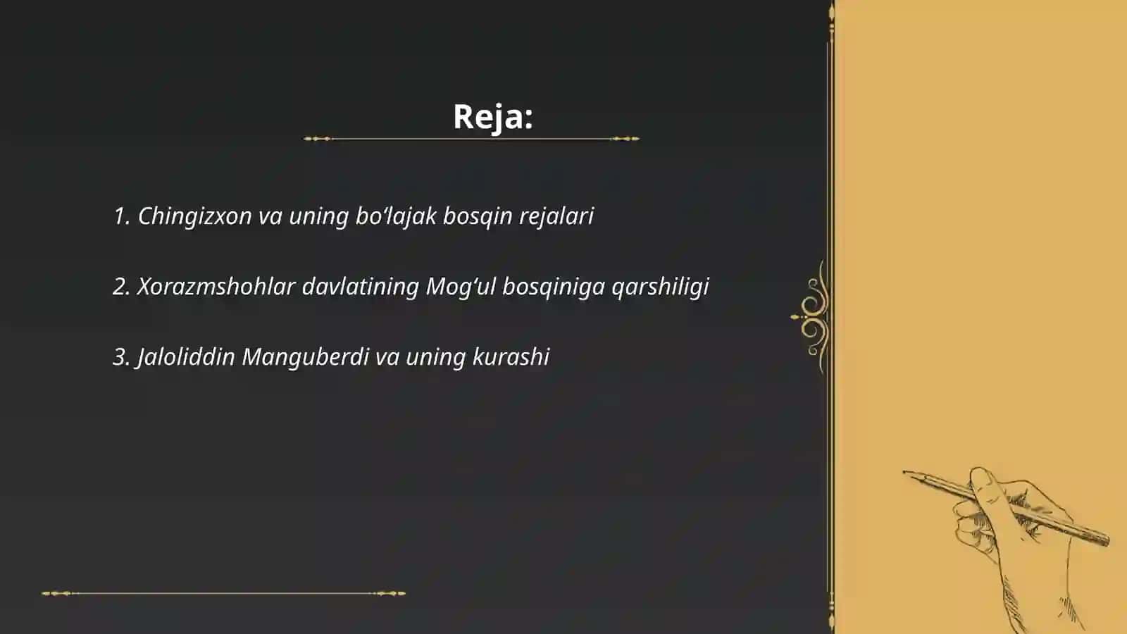 Chingizxon va uning boʻlajak bosqin rejalari 2