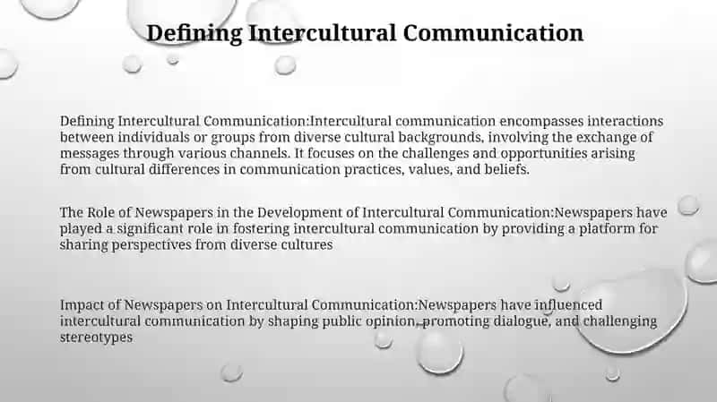 The Role Newspapers In The Development Of Intercultural Communication 2