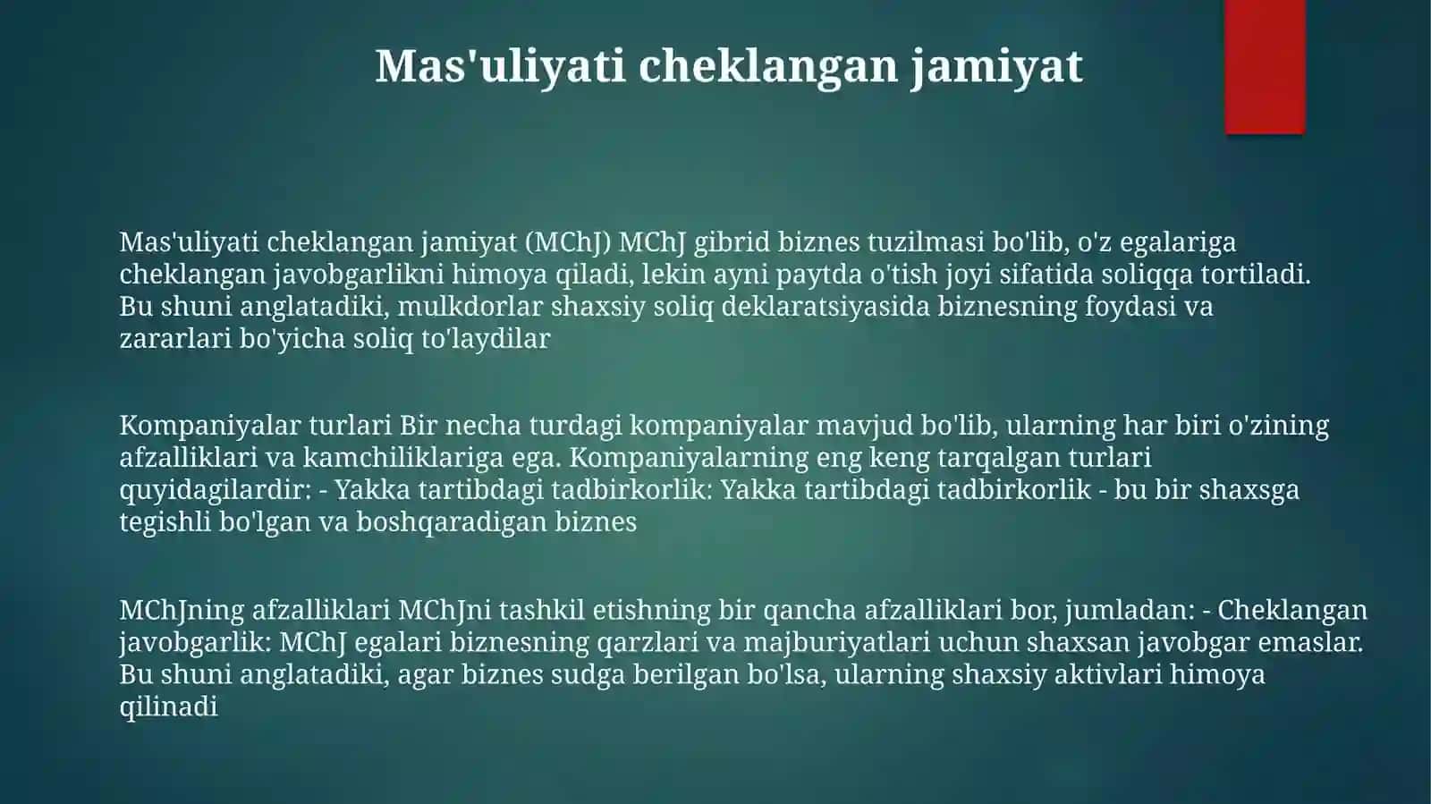 Kompaniyalar turlari 2