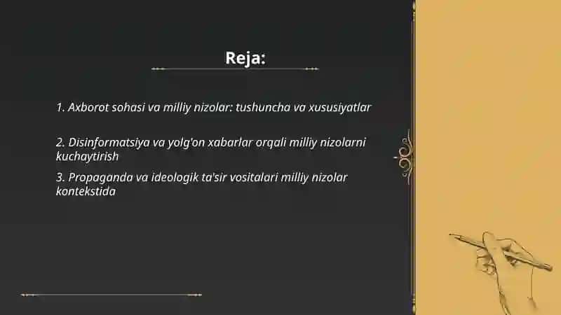 Axborot sohasi va milliy nizolar 2