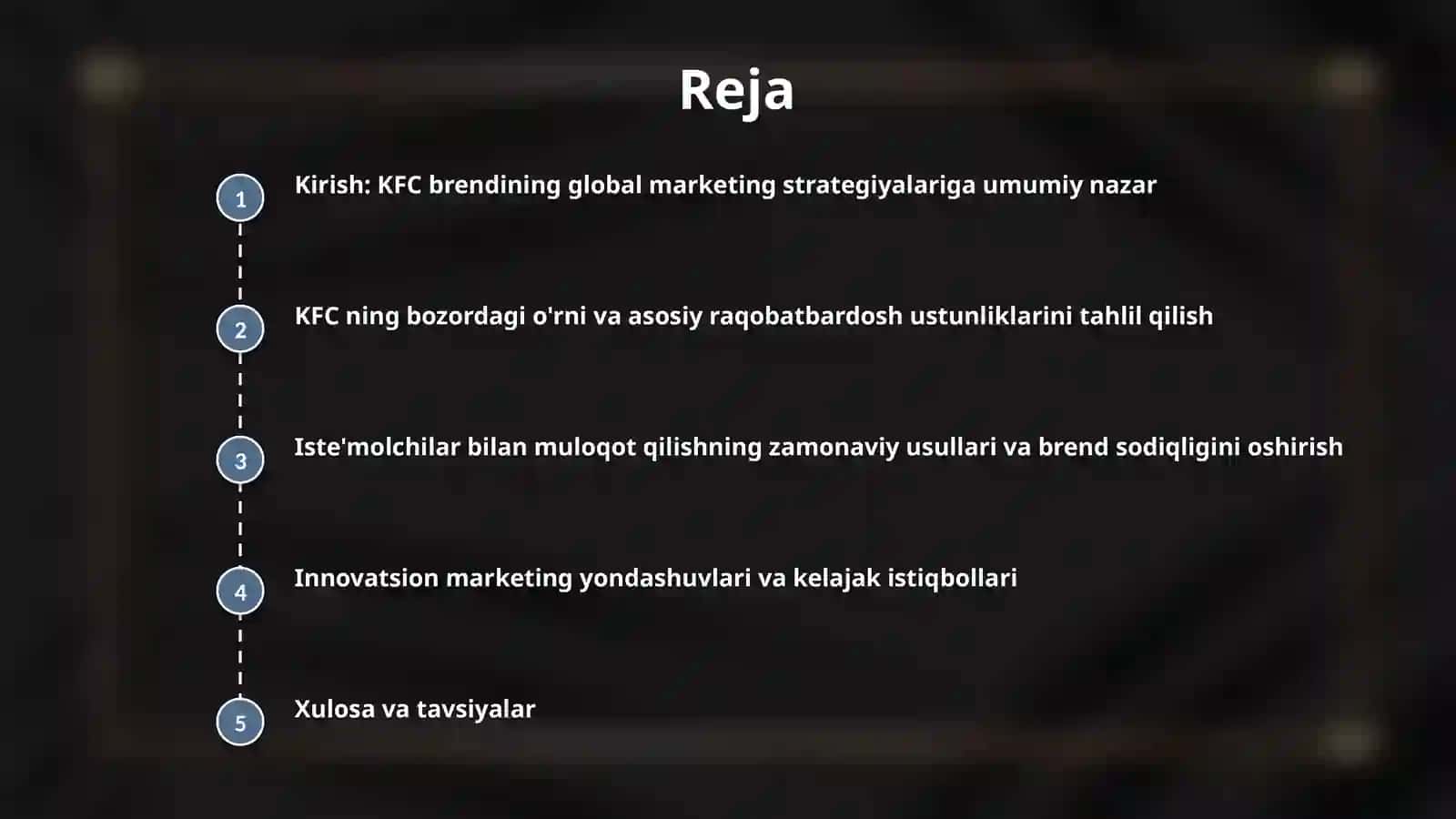 KFC brendining marketing strategiyalari 2
