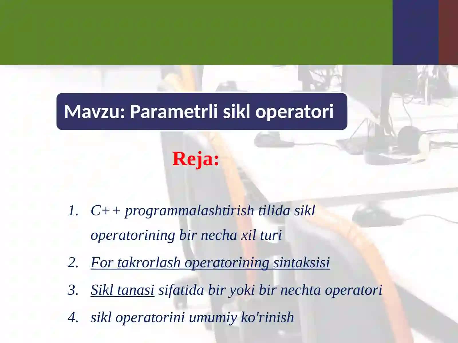 Algoritmik tillar va dasturlash fanidan tayyorlagan 2
