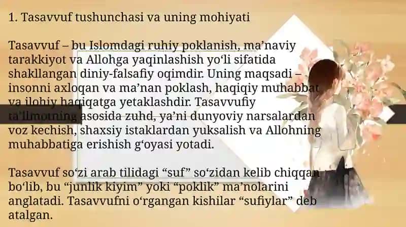 Tasavvuf Tushunchasi va uning Mohiyati 2
