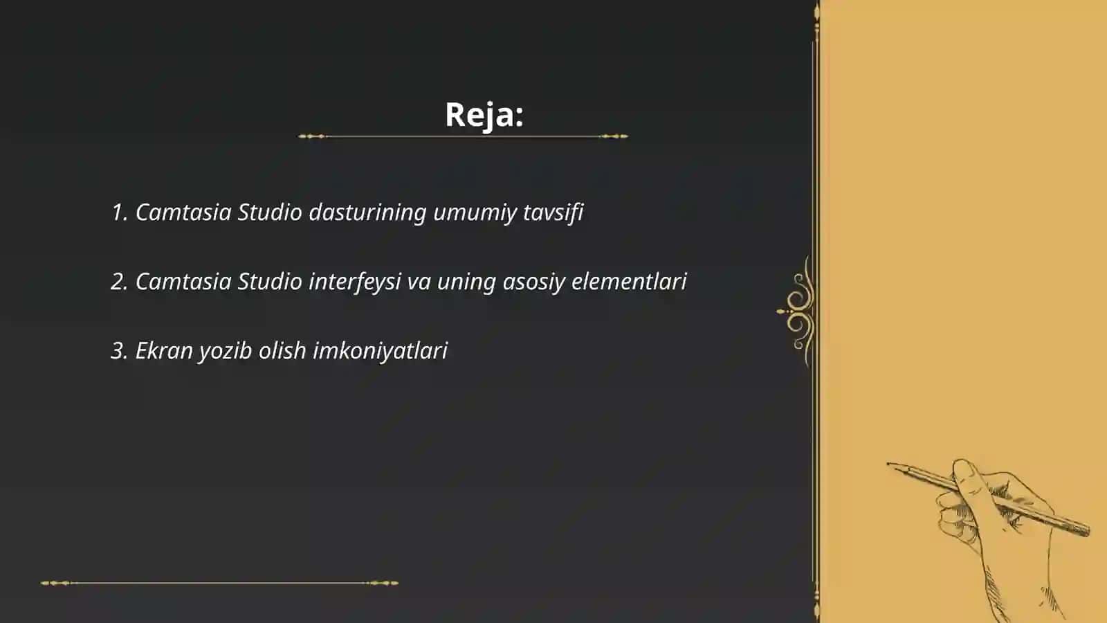 Camtasia Studio dasturi va uning imkoniyatlari 2