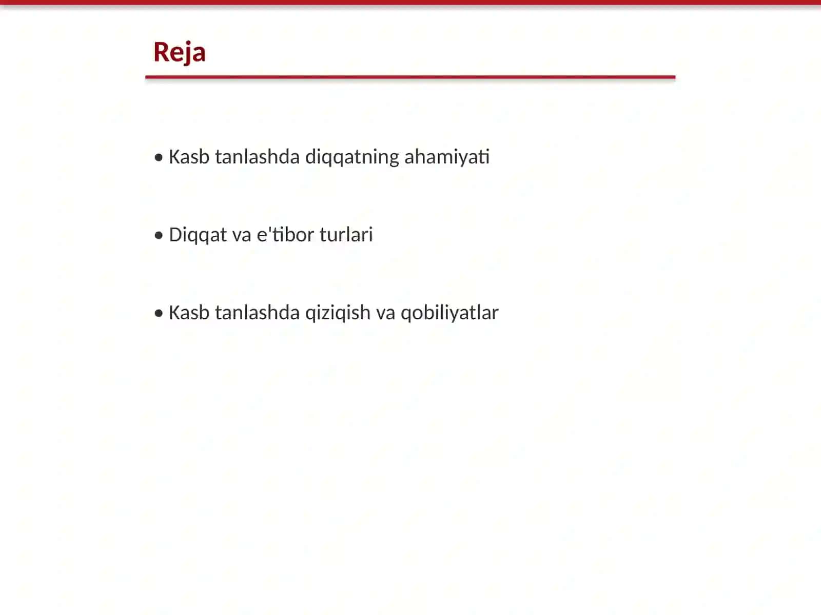 Diqqat va kasb tanlash masalalari 2