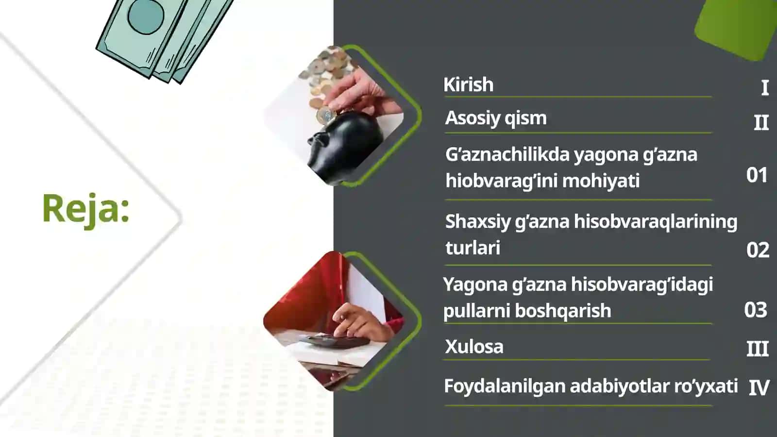 G‘aznachilikda yagona g‘azna hisobvarag‘ini tashkil etish 2