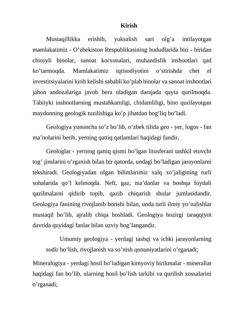 Geologiya fanining usullari 2