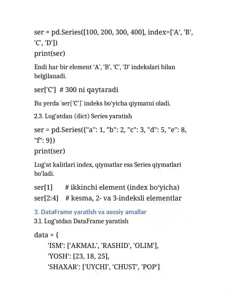 Pandas bo‘yicha to‘liq qo‘llanma 2