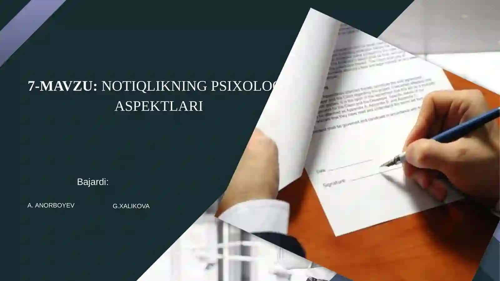 NOTIQLIKNING PSIXOLOGIK ASPEKTLARI 2