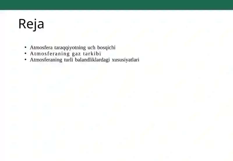 ATMOSFERANING TUZILISHI VA TARKIBI 2