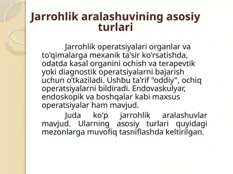 Jarrohlik Operatsiyalari 2