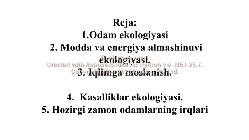 Inson ekologiyasi 2
