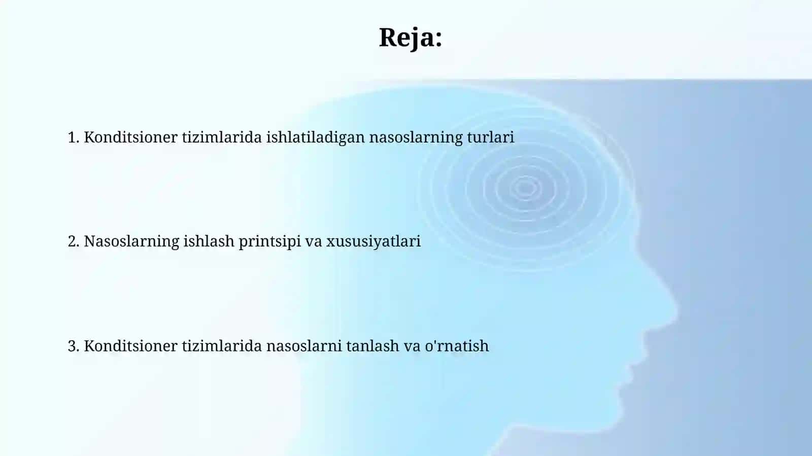Kanditsioner tizimlards ishlatiladigan nasoslar 2