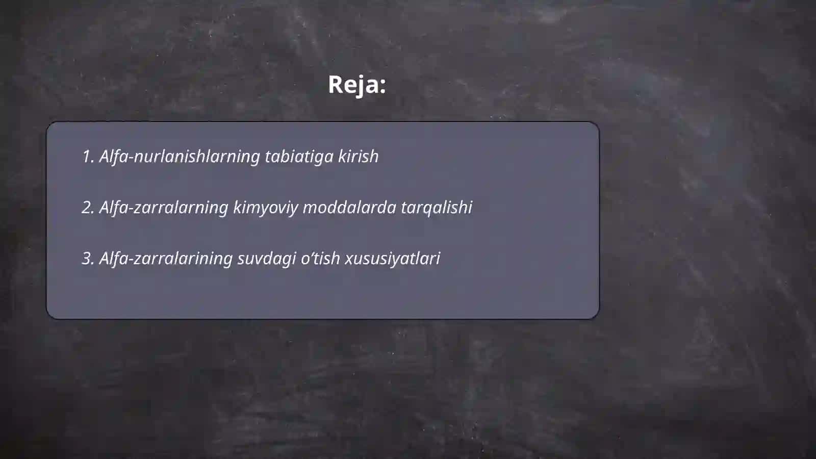 Alfa-nurlanishlarning modda orqali o‘tishi 2