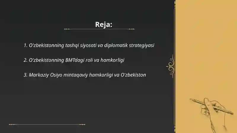 O'zbekiston va jahon hamjamiyati 2