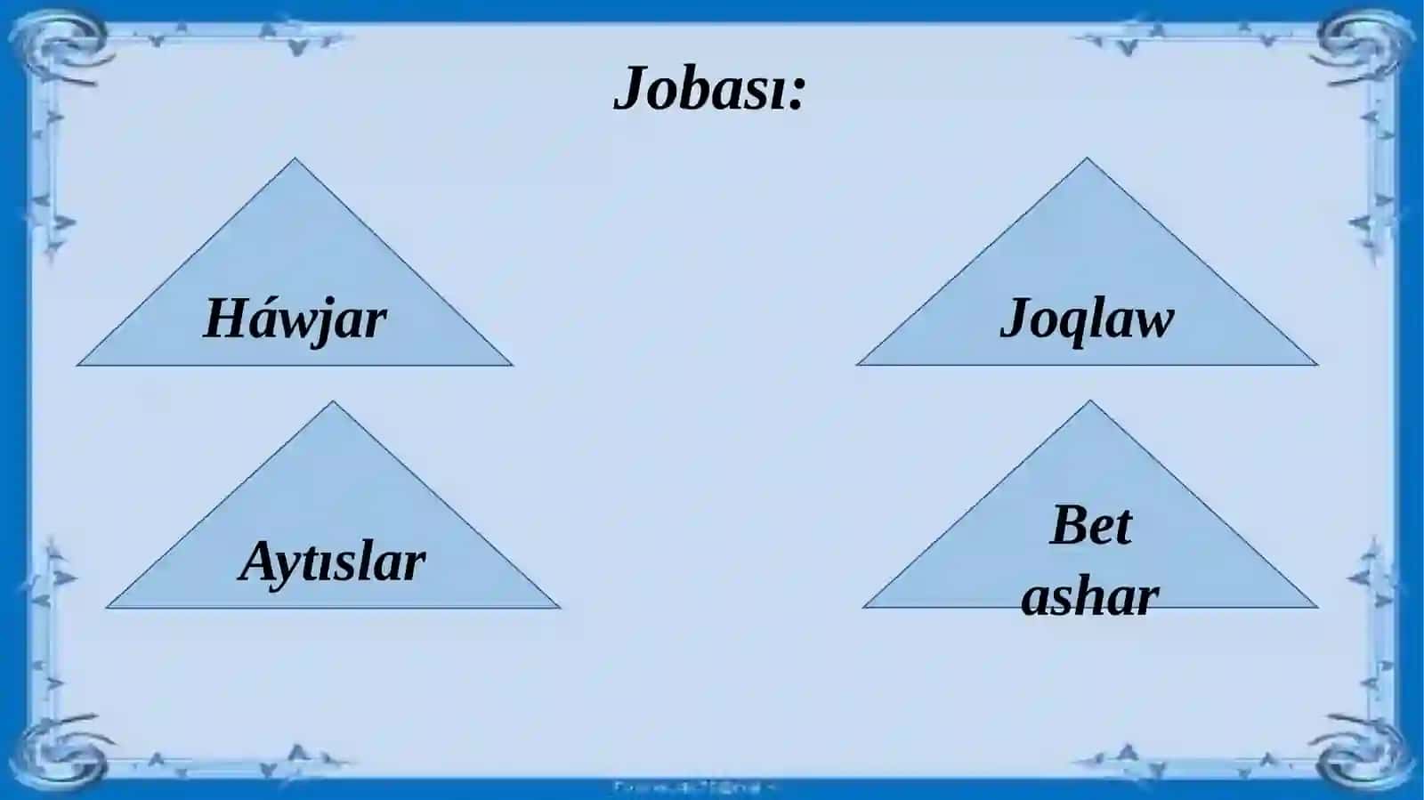 "Qaraqalpaqádebiyatı" páninenprezentaciyajumısı 2