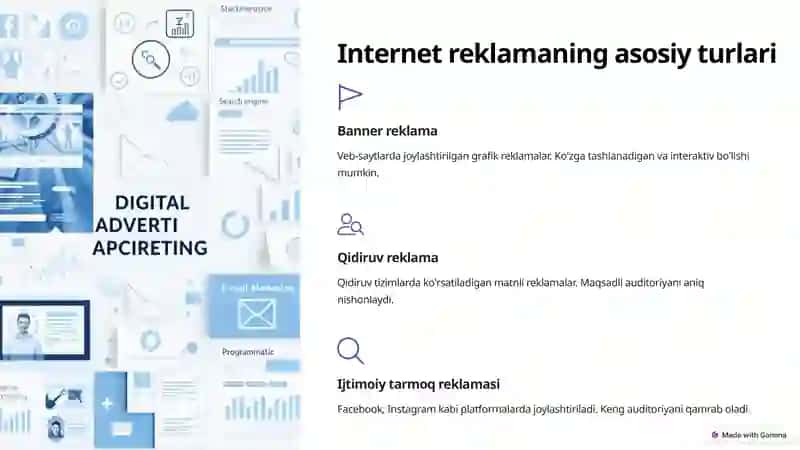 Internet reklama turlari va samaradorlikni oshirish usullari 2