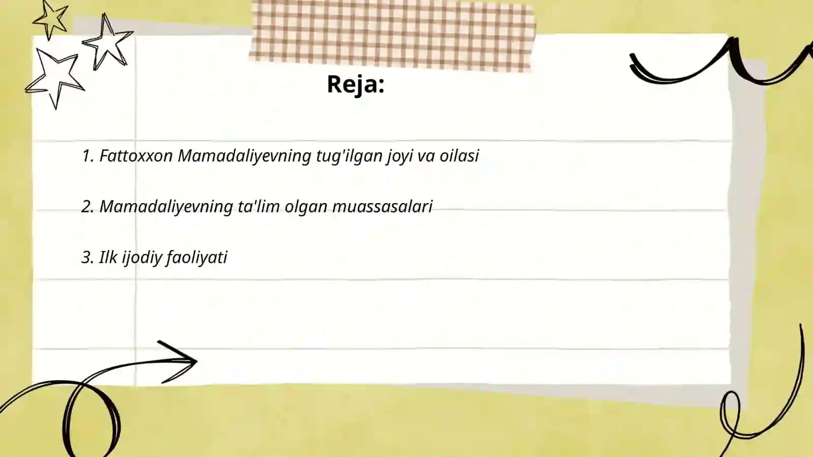 Fattoxxon mamadaliyev Hayoti Va Ijodi 2
