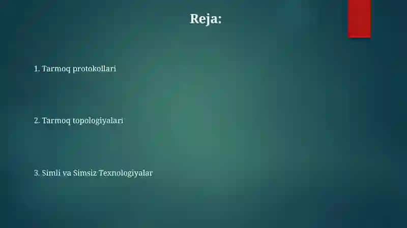 Lokal tarmoqlar texnologiyalari 2
