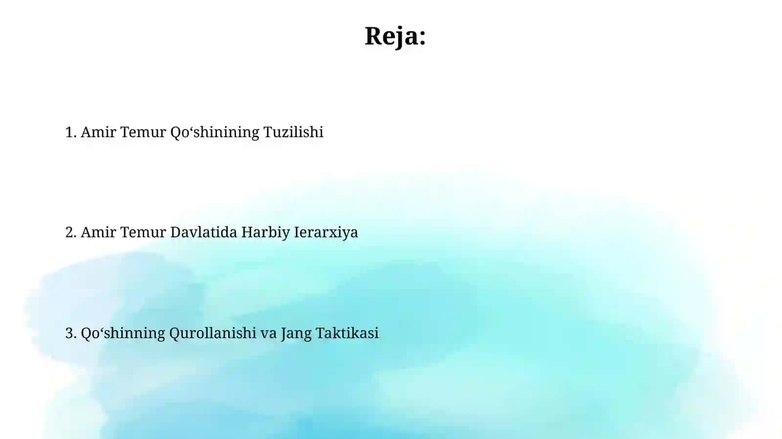 Amir Temur davlatida qo‘shin tuzulishi 2