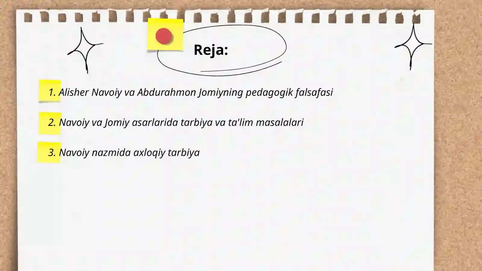 Alisher Navoiy, Abdurahmon Jomiyning pedagogik qarashlari 2