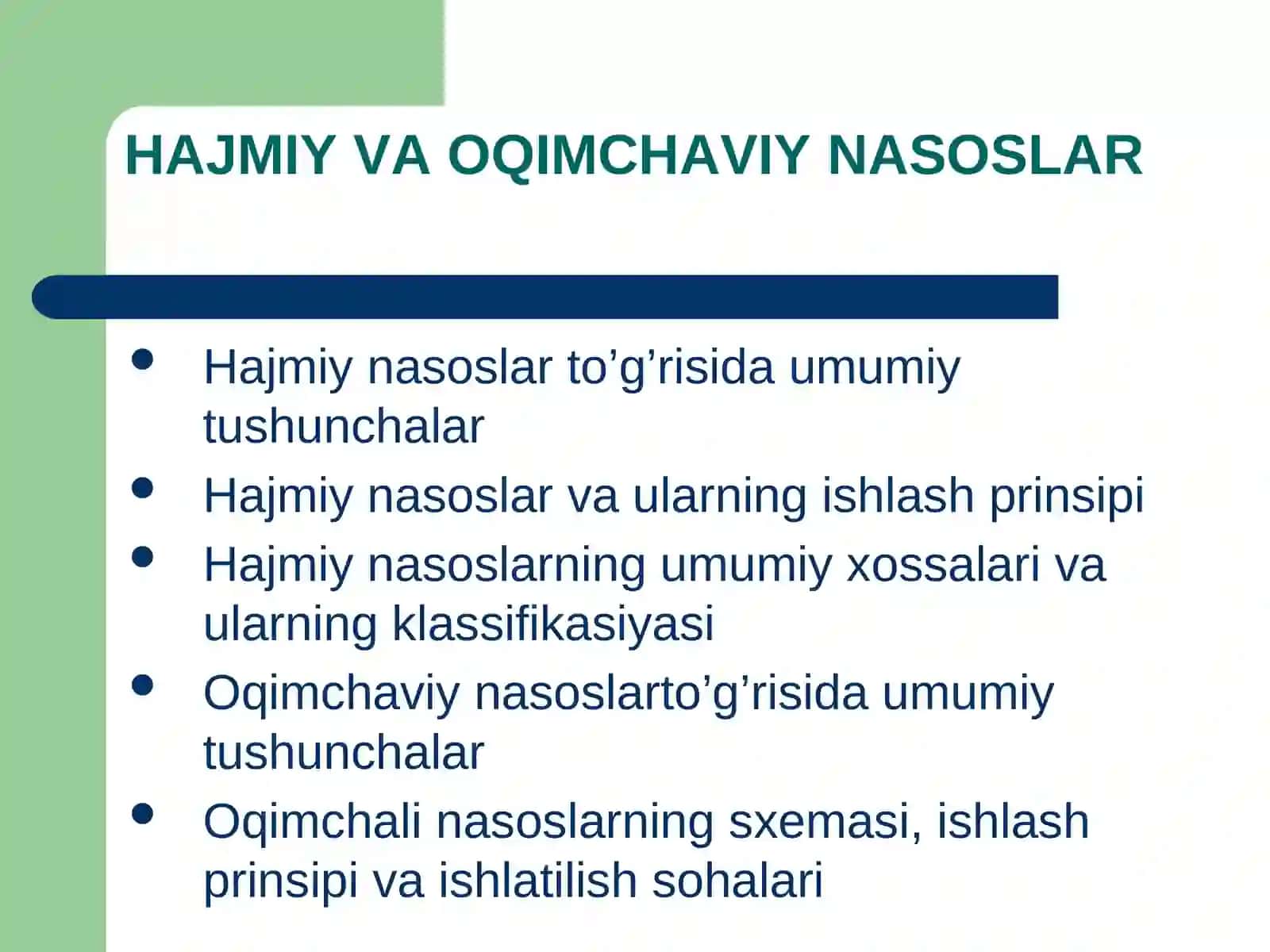HАJMIY VA OQIMCHAVIY NАSОSLАR 2
