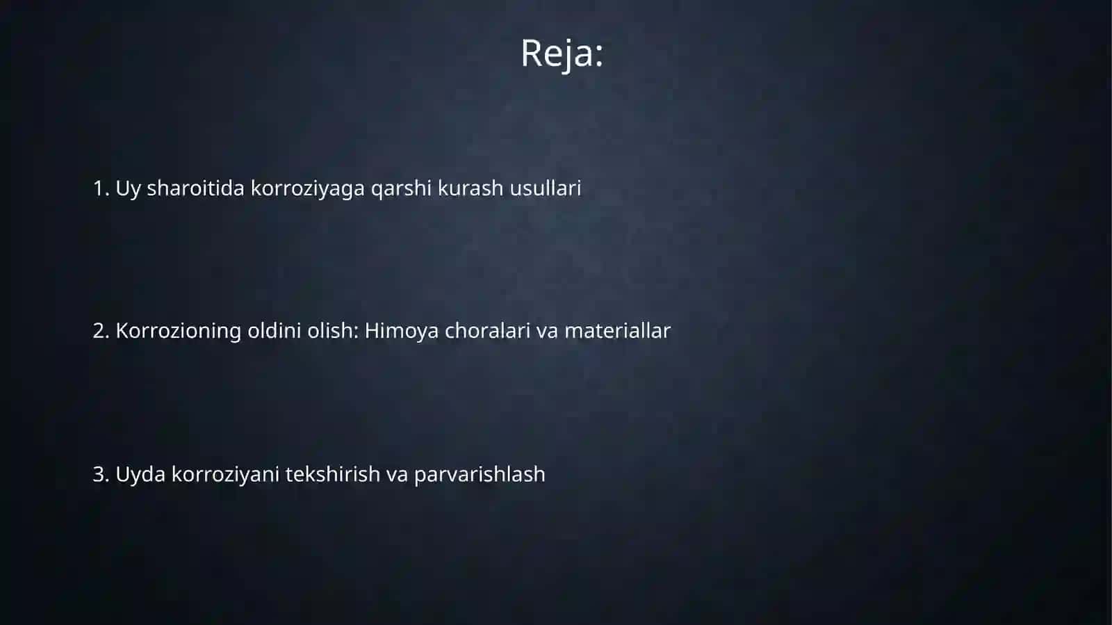 Uy sharoitida karroziyaga qarshi amallar 2