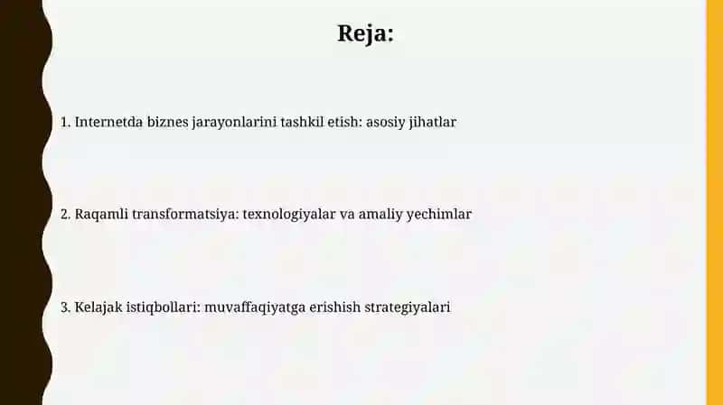 Internetda biznes-jarayonlarini tashkil etish 2