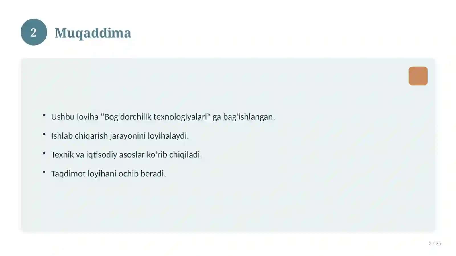 Bog'dorchilik texnologiyalari 2