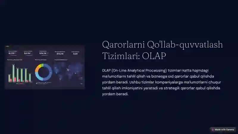 Qarorlarni qo’llab-quvvatlash tizimlari 2